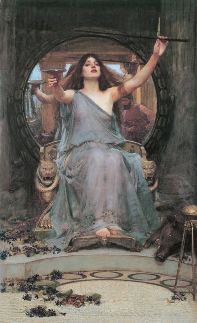 Circe Offering the Cup to Odysseus by John William Waterhouse